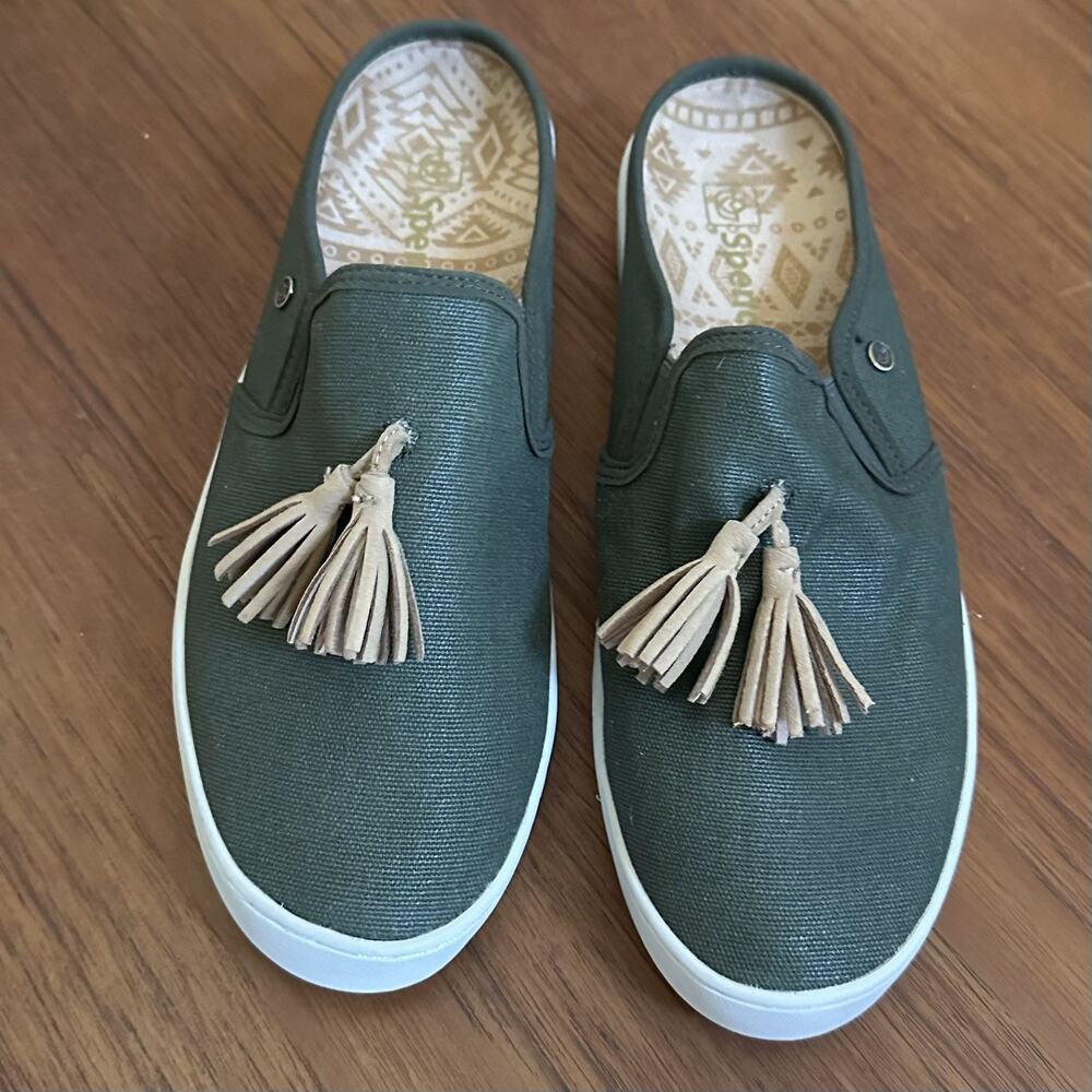 Spenco Orthotic Slide Mules Celine Shoes Women's Size 9.5 Hunter Green